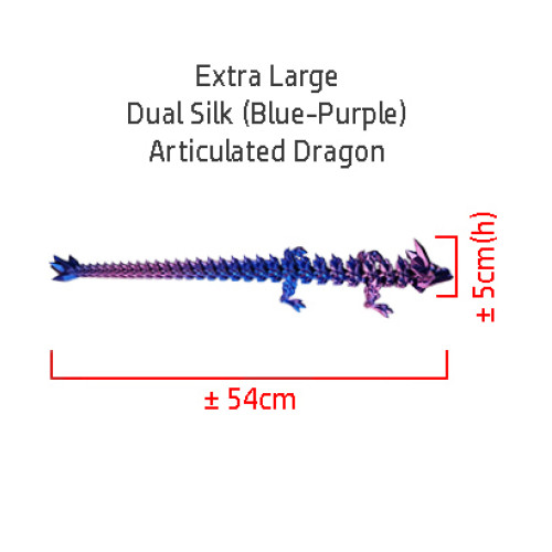 XL Articulated Dragon (Blue-Purple)