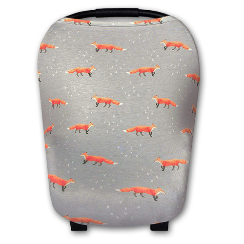 CC016 Grey Orange Foxes Carrier Cover