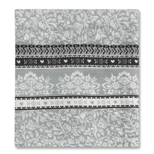 CC017 Grey Floral Dark Stripe Carrier Cover