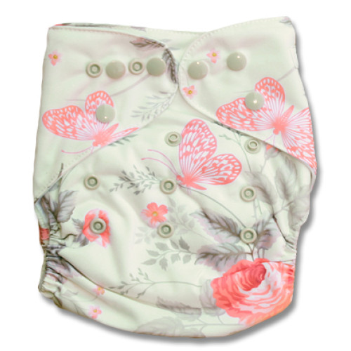 F128 Cream Butterflies Floral Ai1