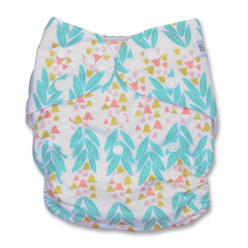 F157 Aqua Leaves Pink Bells Ai1