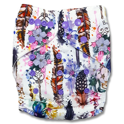 F215 Lilac Pink Feathers Flowers Ai1