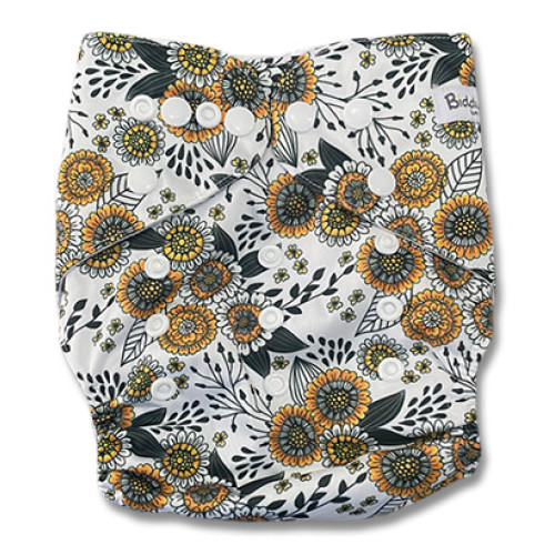 F266  Large Orange Black Floral Ai1
