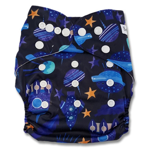 F282 Black Blue Spaceships & Stars Ai1