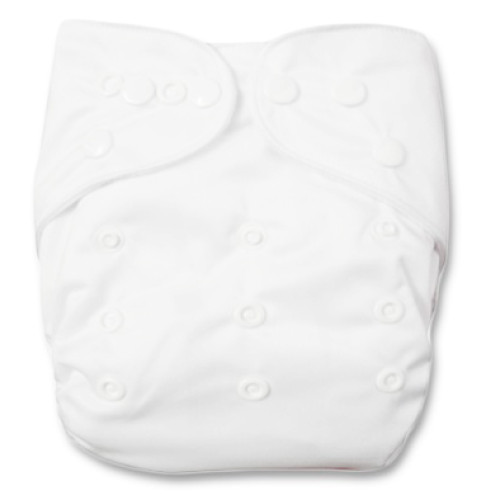 CH001 Plain White Charcoal Pocket