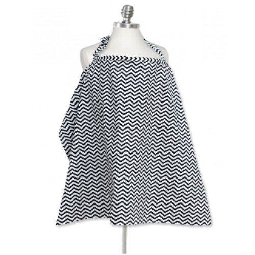 NC006 Black White Chevron Nursing Cover